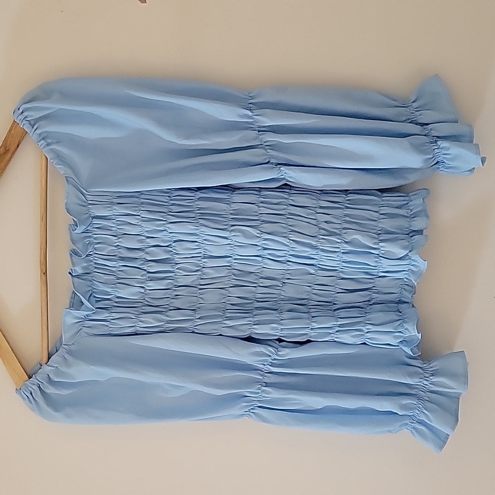 CUTE BABY BLUE LONGSLEEVE TOP - Picture 6 of 11